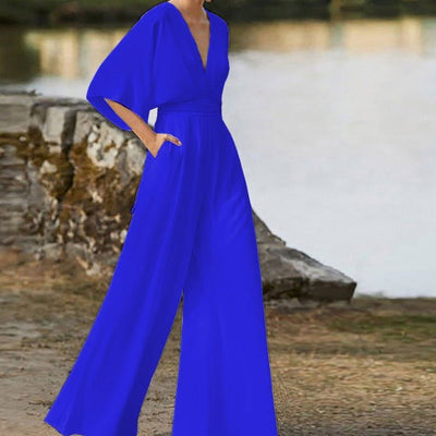 Elegante dames jumpsuit met V-hals