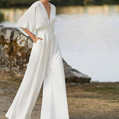 Elegante dames jumpsuit met V-hals