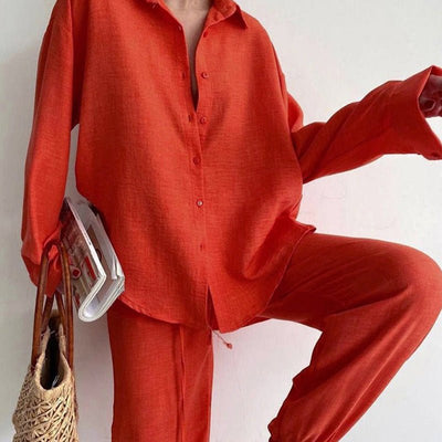 Elegante Linnen Zomer Outfit voor Dames