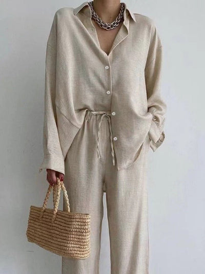 Elegante Linnen Zomer Outfit voor Dames