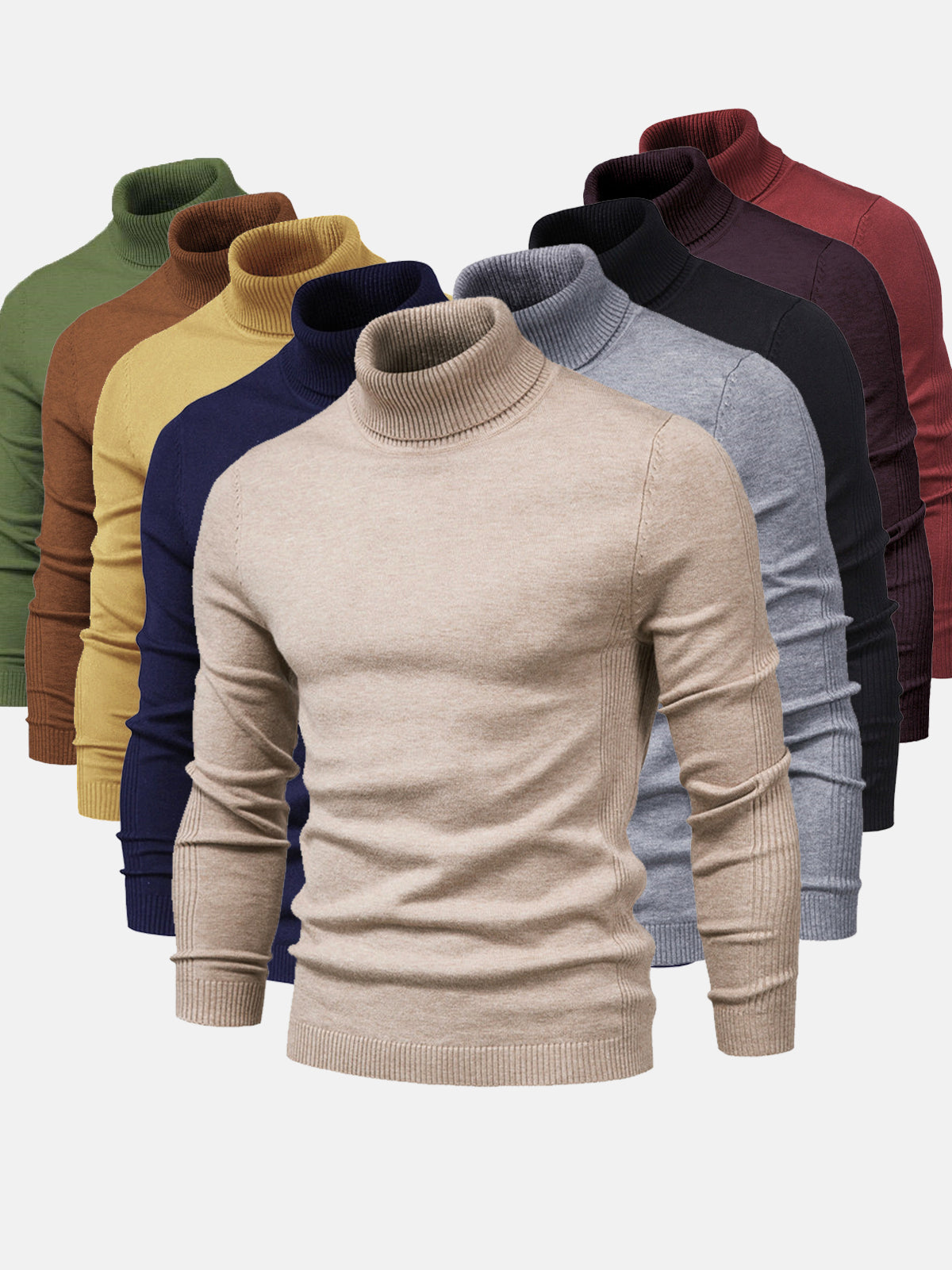 Wollen Rollkragenpullover für Herren