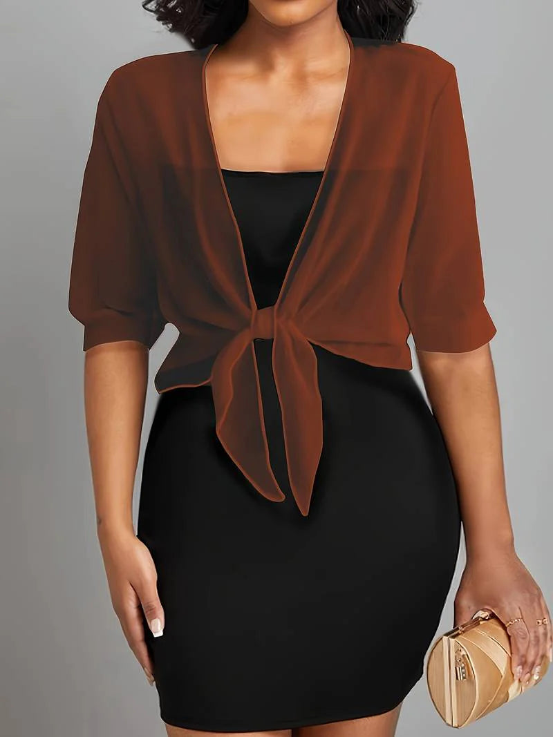 Olivia-Blouse met open voorkant voor dames