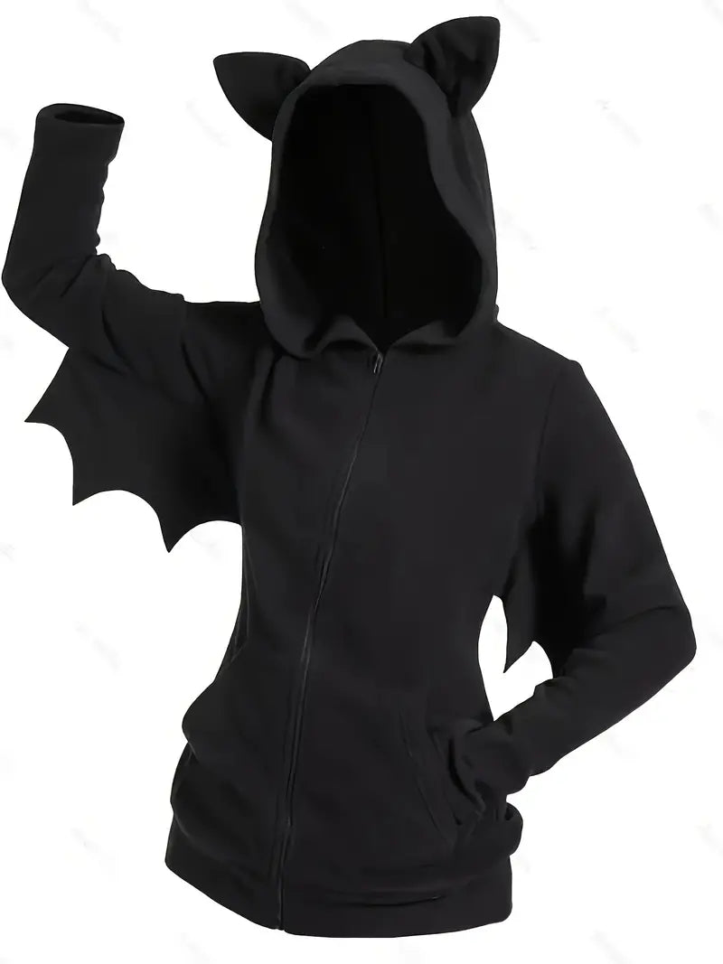 Battie - Zip Up Cosplay Halloween Bat capuchon - Huis Van Stijl