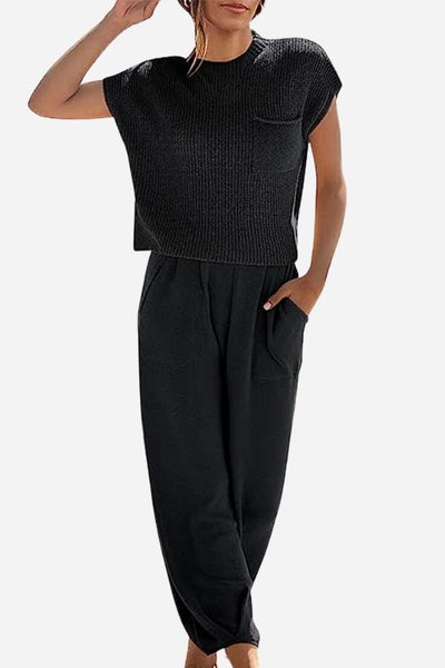 Chique dames ensemble met korte mouwen