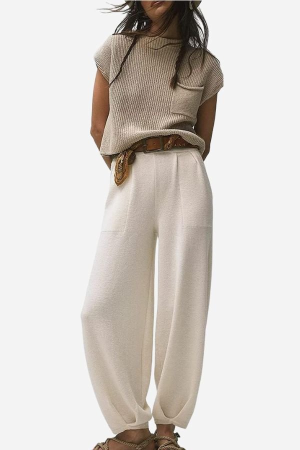 Chique dames ensemble met korte mouwen