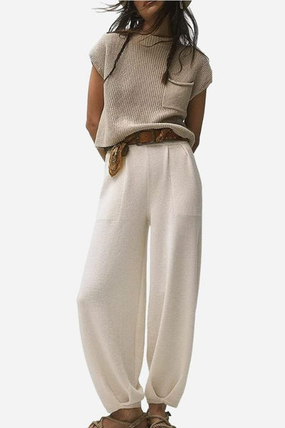 Chique dames ensemble met korte mouwen