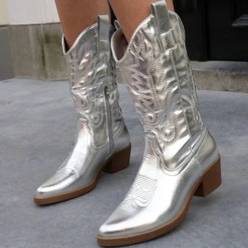 Metallic Cowboy Laarzen voor Dames