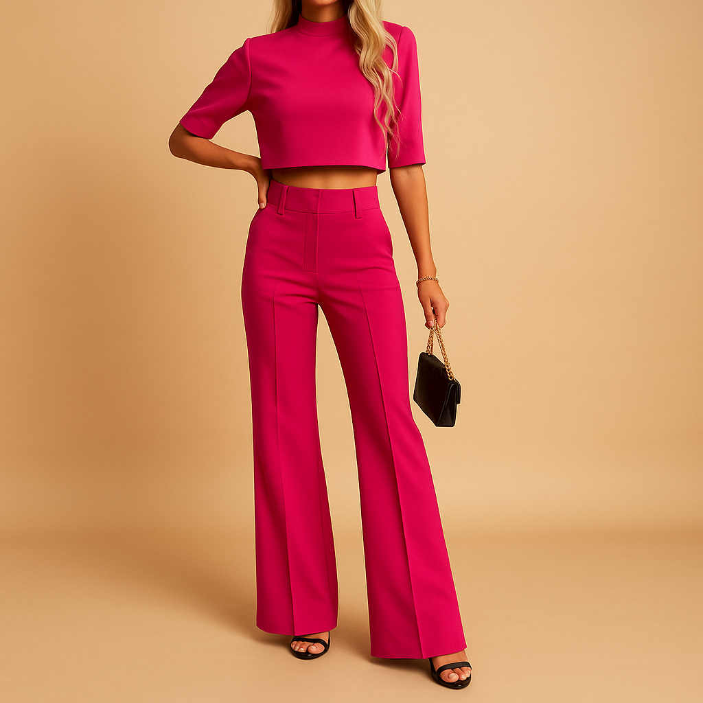 Comfortabele Tweedelige Outfit met Top en Broek voor Dames