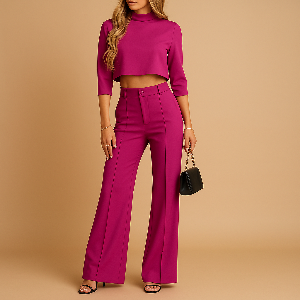 Comfortabele Tweedelige Outfit met Top en Broek voor Dames