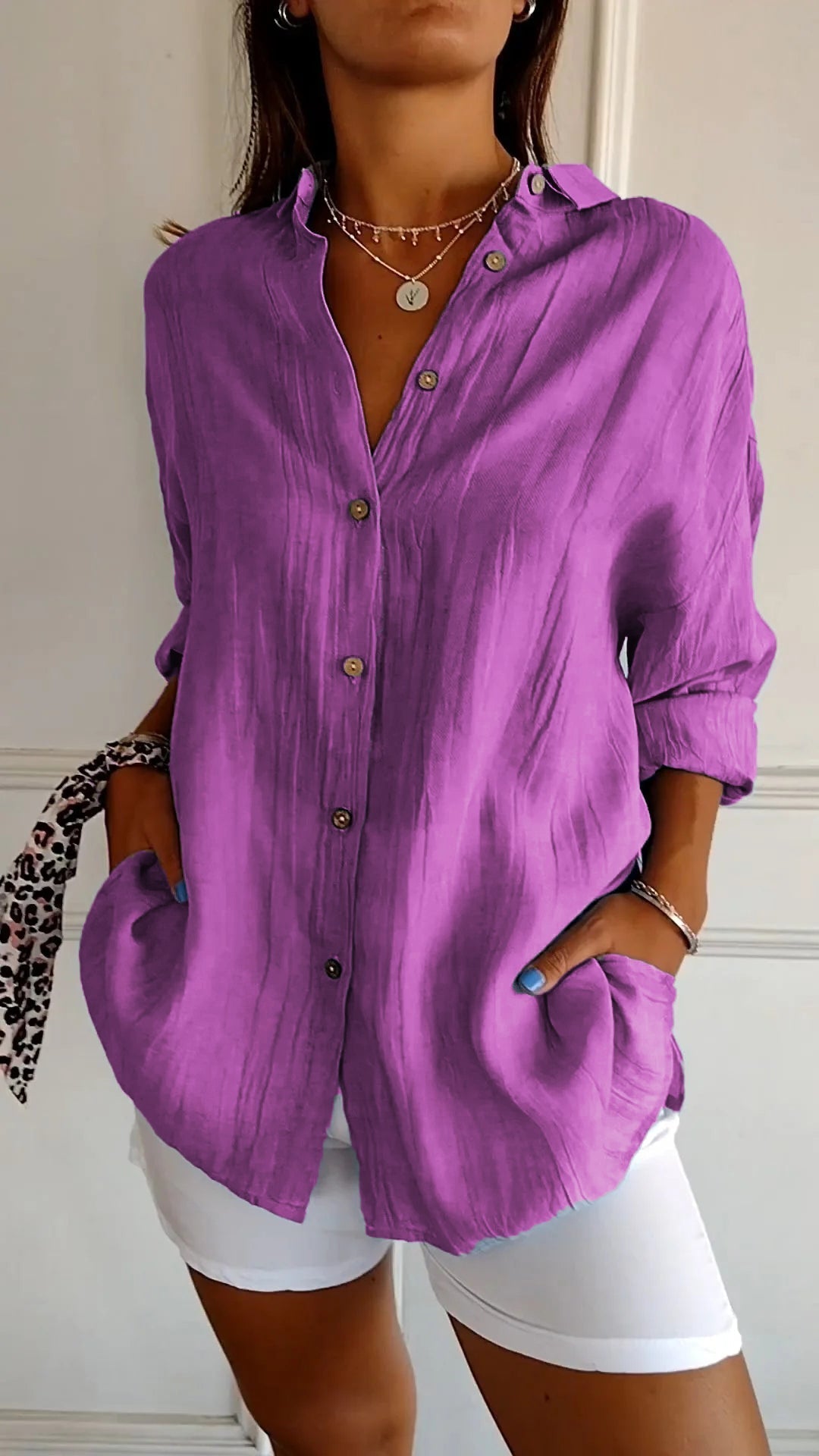 Klassieke Button-Down Blouse voor Dames