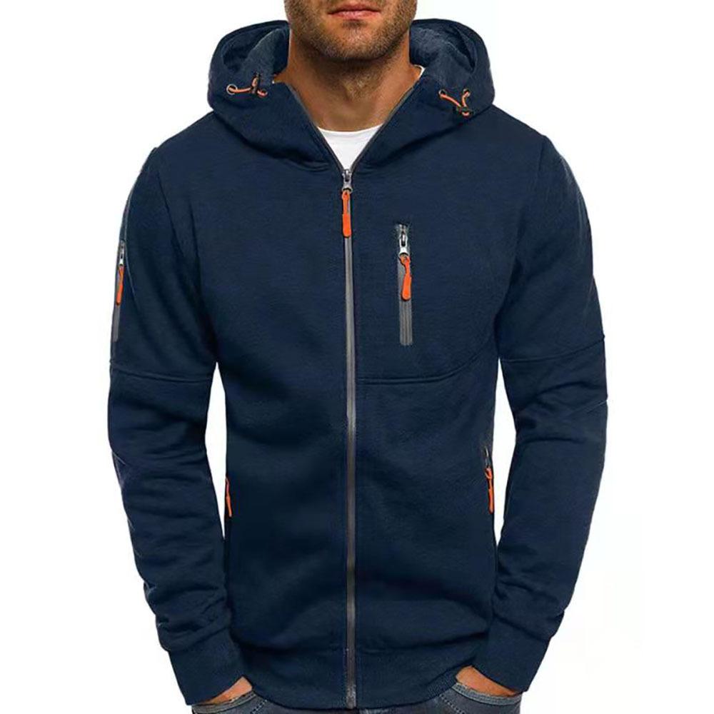 Moderne Kapuchensweatshirt-Jacke für Herren
