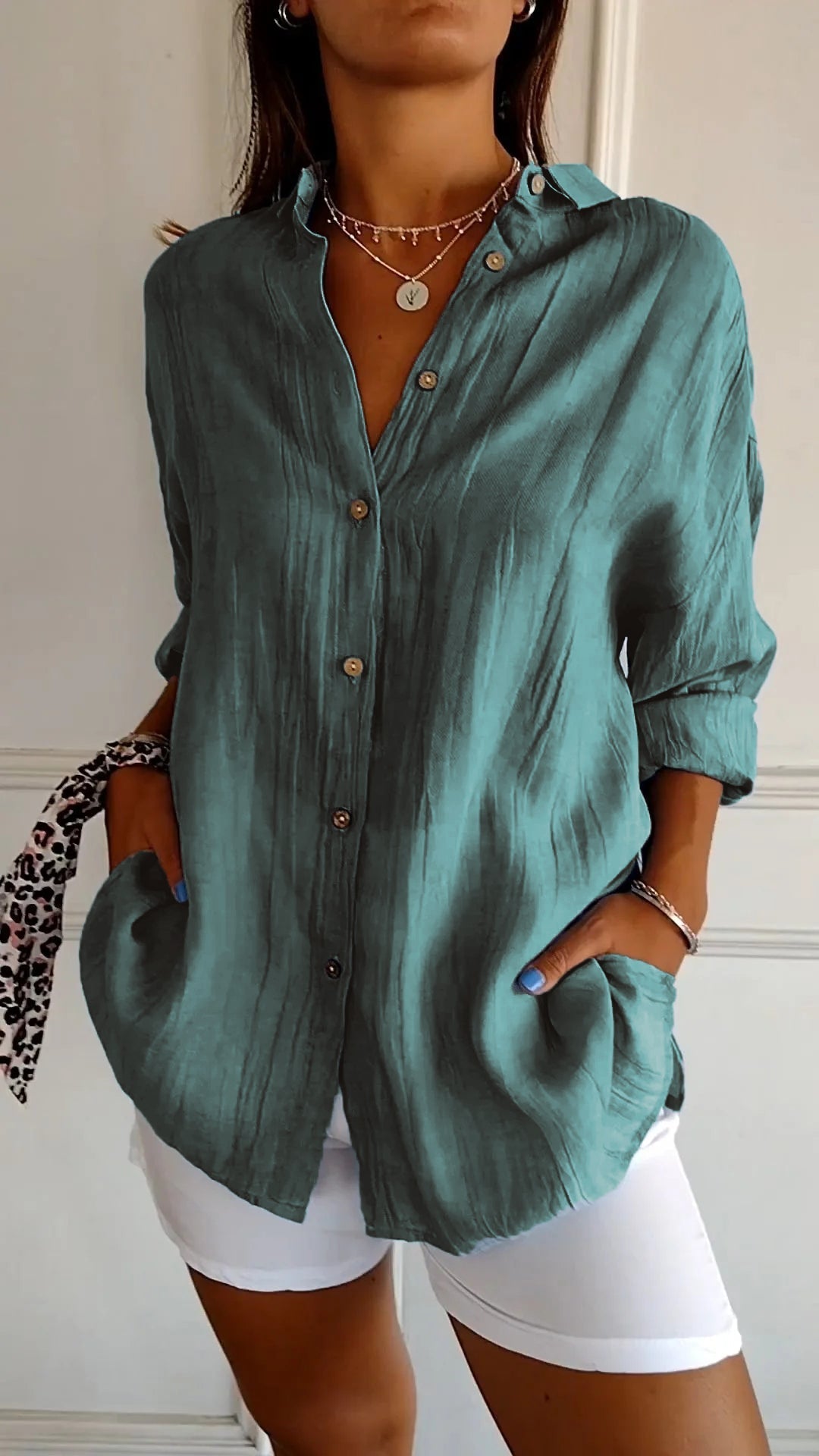 Klassieke Button-Down Blouse voor Dames