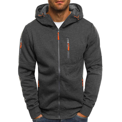 Moderne Kapuchensweatshirt-Jacke für Herren