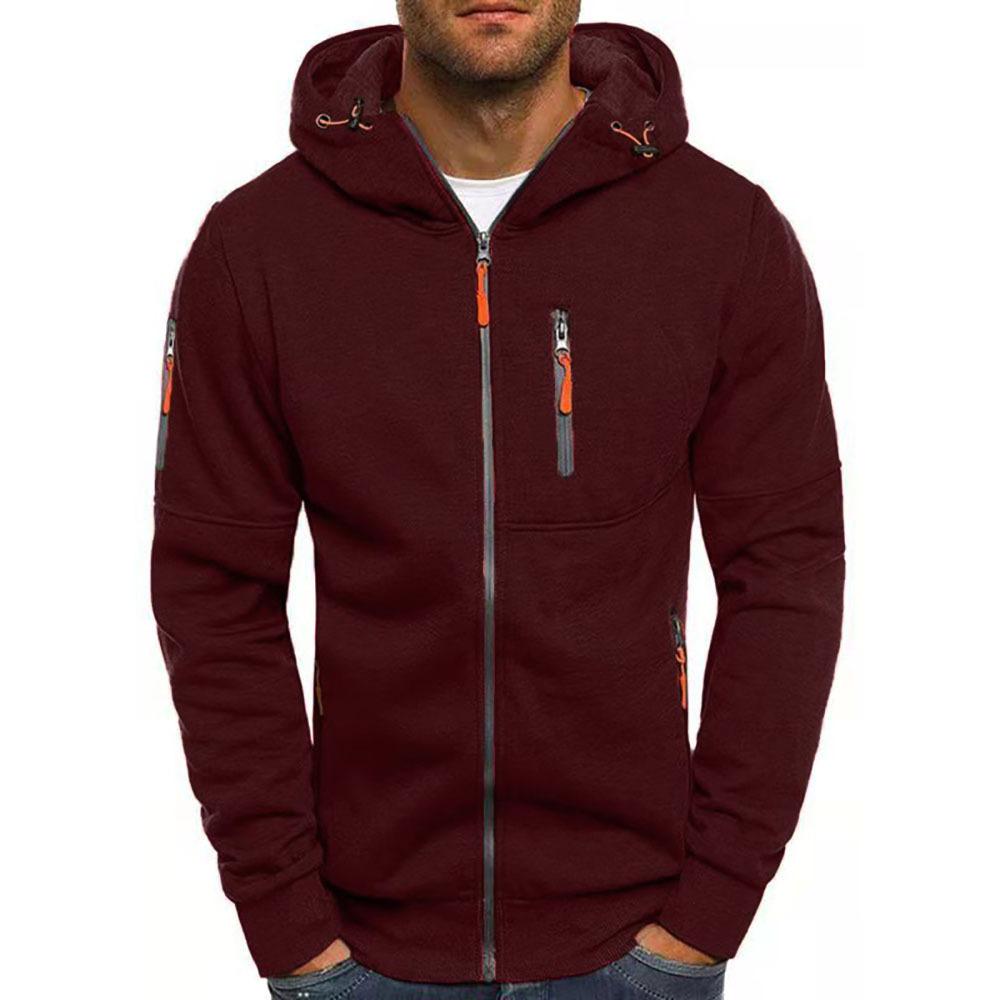 Moderne Kapuchensweatshirt-Jacke für Herren