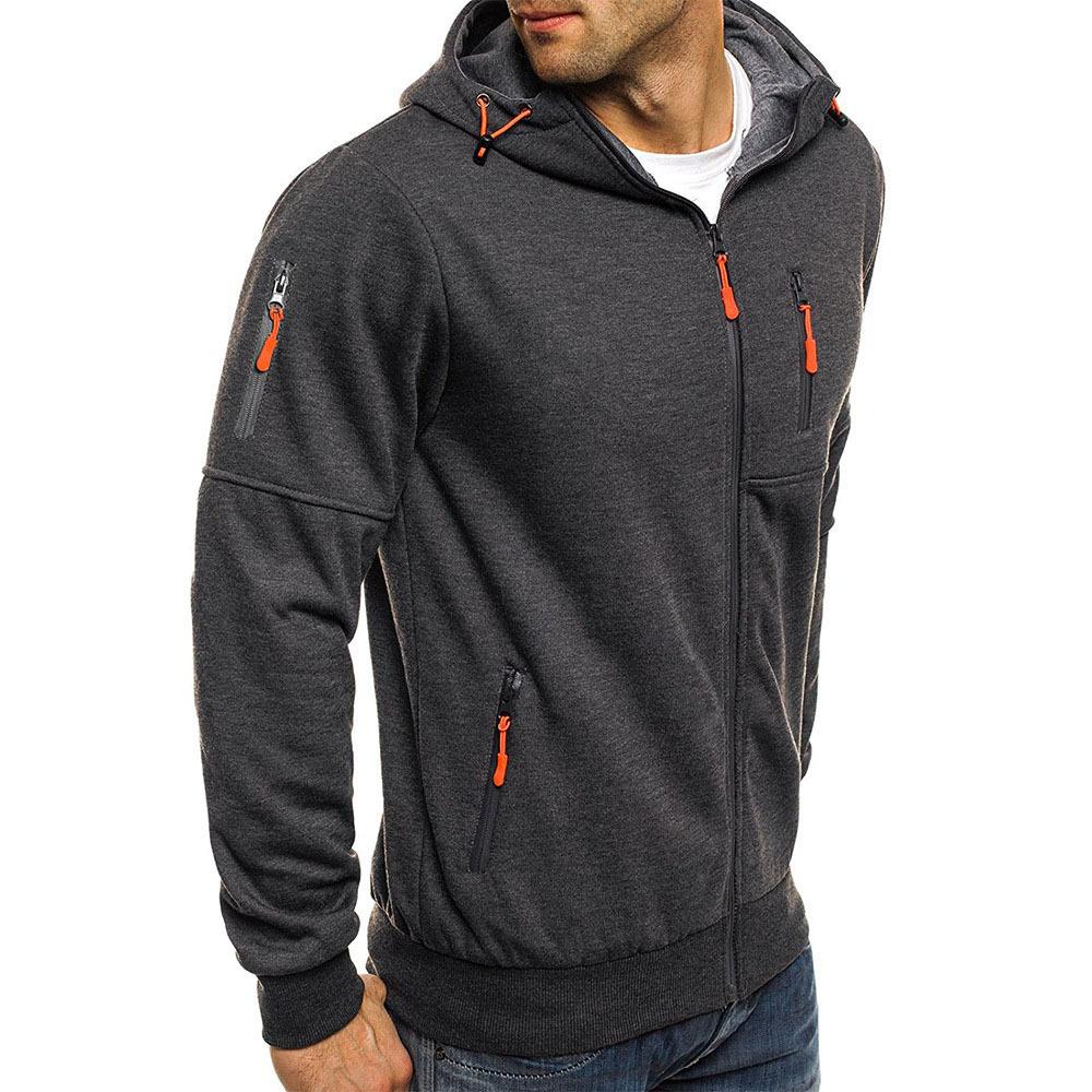 Moderne Kapuchensweatshirt-Jacke für Herren