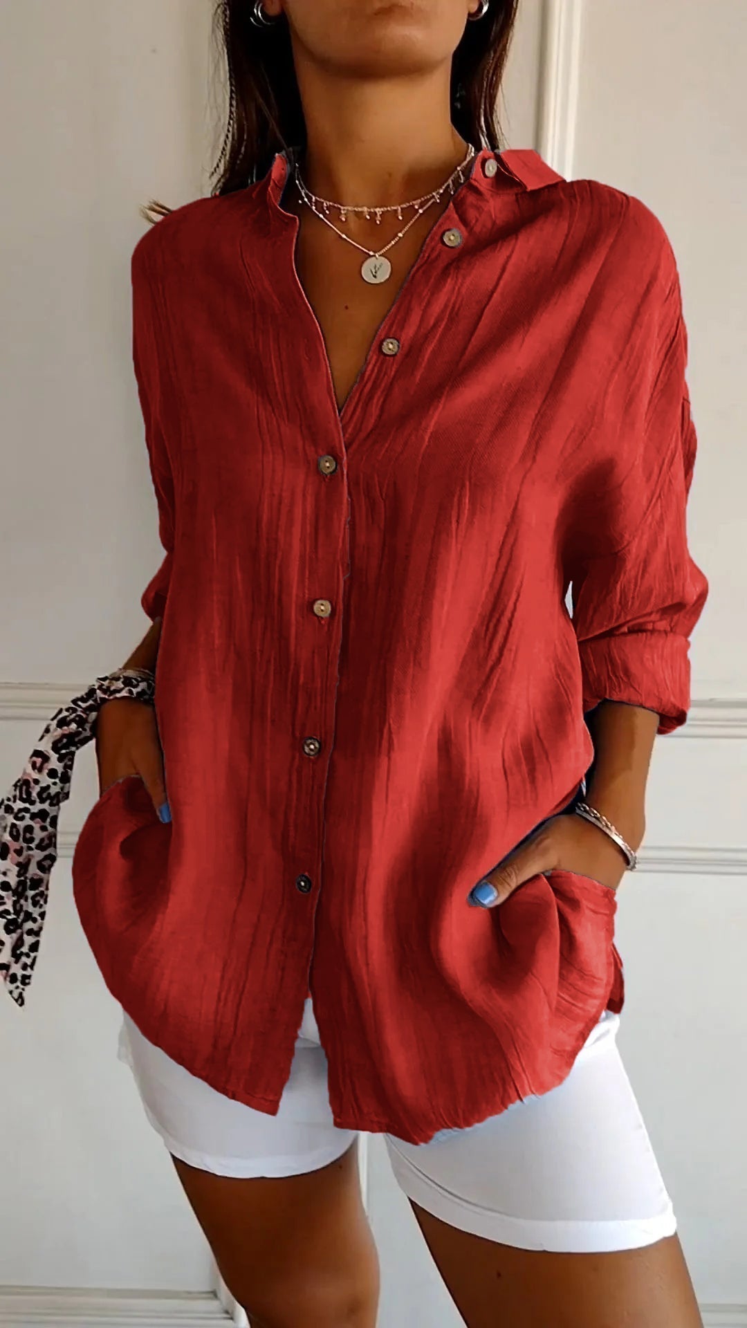 Klassieke Button-Down Blouse voor Dames