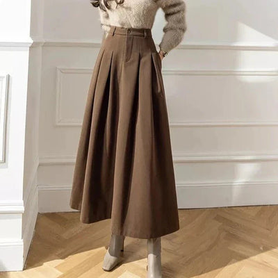 Elegante lange rok van zachte katoenmix voor dames