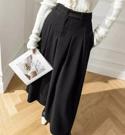 Elegante lange rok van zachte katoenmix voor dames