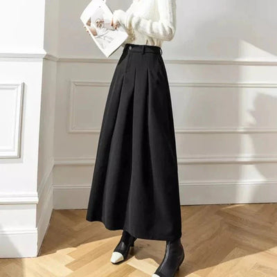 Elegante lange rok van zachte katoenmix voor dames