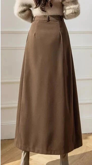 Elegante lange rok van zachte katoenmix voor dames