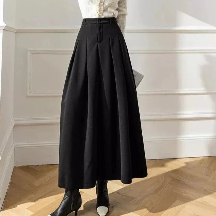 Elegante lange rok van zachte katoenmix voor dames