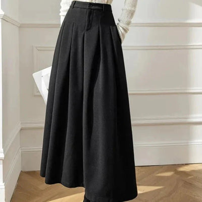 Elegante lange rok van zachte katoenmix voor dames