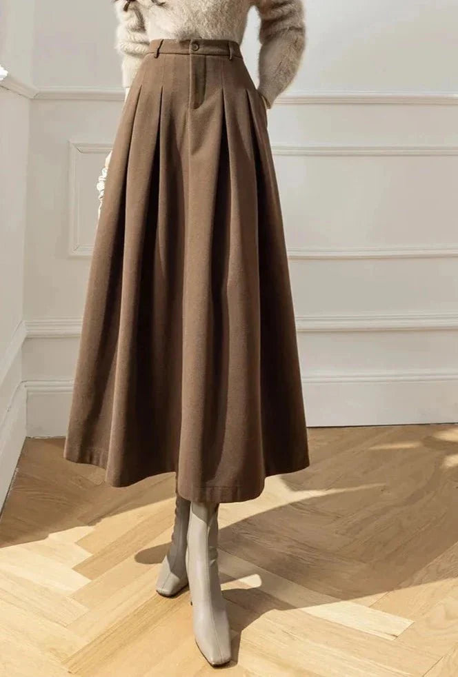 Elegante lange rok van zachte katoenmix voor dames