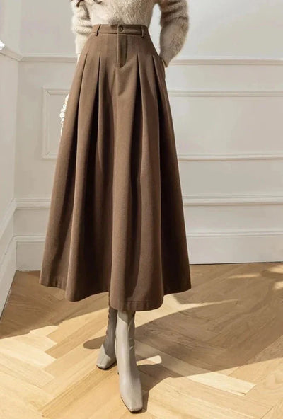 Elegante lange rok van zachte katoenmix voor dames
