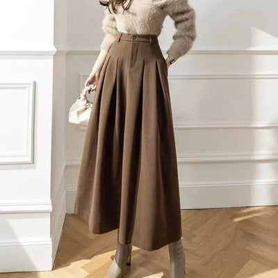 Elegante lange rok van zachte katoenmix voor dames