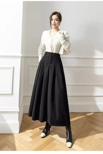 Elegante lange rok van zachte katoenmix voor dames