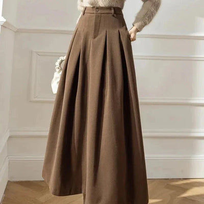 Elegante lange rok van zachte katoenmix voor dames