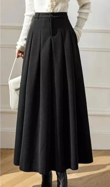 Elegante lange rok van zachte katoenmix voor dames