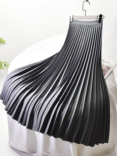 Elegante Plissé Jupe met Hoge Taille voor Dames
