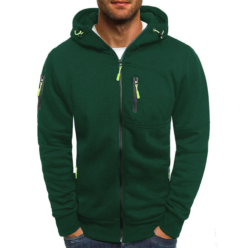 Moderne Kapuchensweatshirt-Jacke für Herren