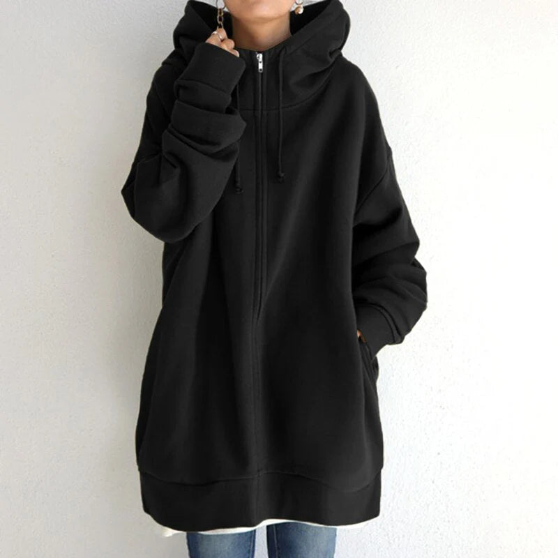 Cassandra- Knusse Winter Pullover Hoodie - Huis Van Stijl