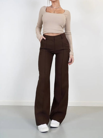 Chique dames pantalon met vrije pasvorm