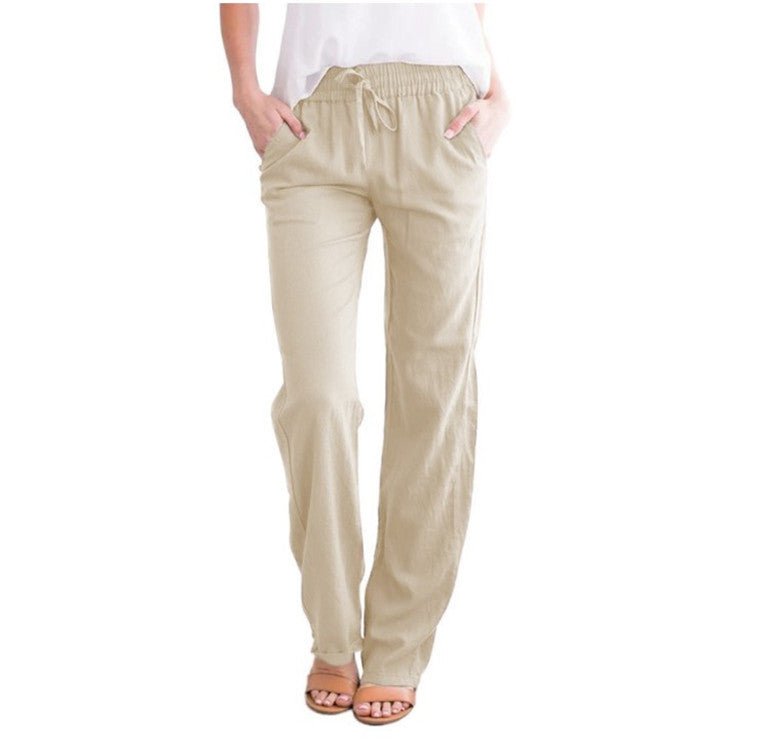 Chic dames pantalon in zachte katoenmix