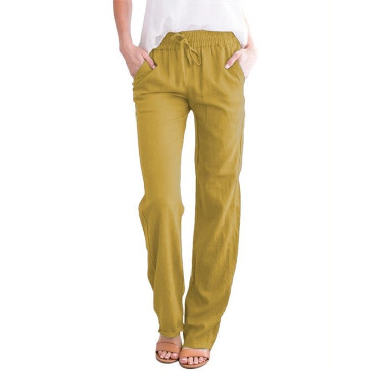Chic dames pantalon in zachte katoenmix