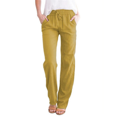 Chic dames pantalon in zachte katoenmix