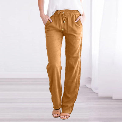 Chic dames pantalon in zachte katoenmix