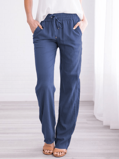 Chic dames pantalon in zachte katoenmix
