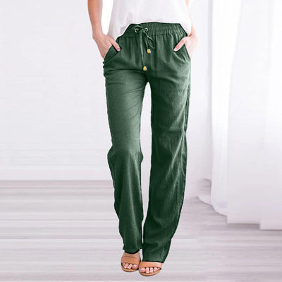 Chic dames pantalon in zachte katoenmix