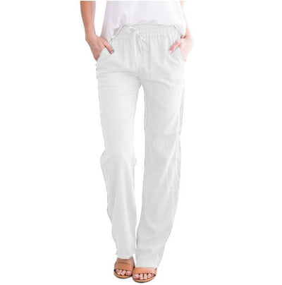 Chic dames pantalon in zachte katoenmix