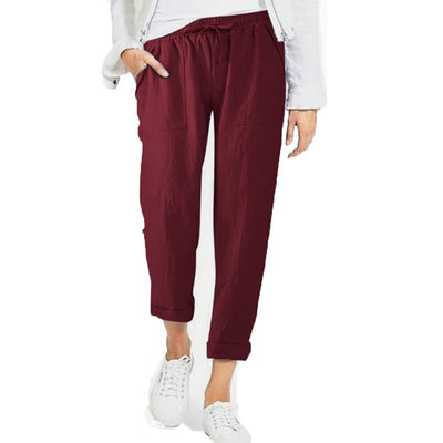 Chic dames pantalon in zachte katoenmix