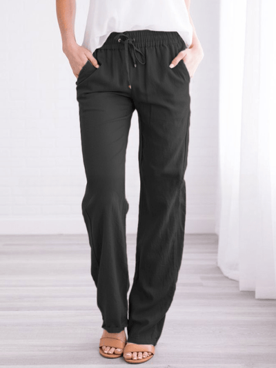 Chic dames pantalon in zachte katoenmix