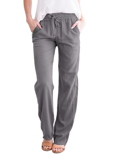 Chic dames pantalon in zachte katoenmix