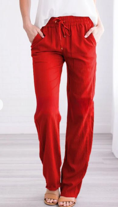 Chic dames pantalon in zachte katoenmix