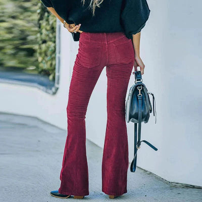 Elegante dames pantalon met wijde benen