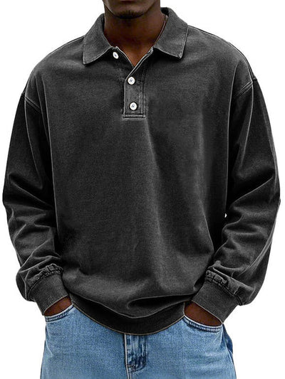 Casual Long Sleeve Button-Down Shirt voor Heren