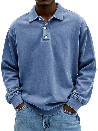 Casual Long Sleeve Button-Down Shirt voor Heren